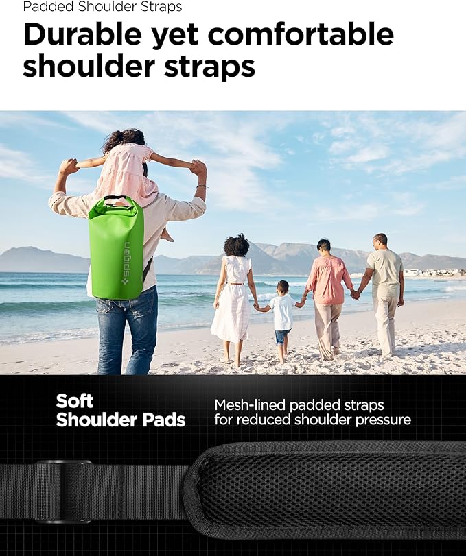Spigen AquaShield Waterproof Dry Bag Backpack A631, 30L Roll Top Lightweight Dry Storage Bag for Travel, Swimming, Boating, Kayaking, Camping and Beach