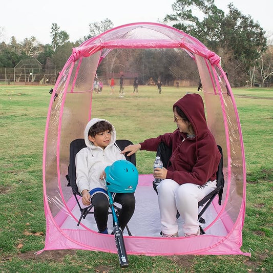 All Weather Proof Pod,Outdoor Weather Tent Sports Pod,540°View Bubble,Pop Up Screen House with Carry Bag,Screen Room for Sport Event,Camping,Fishing,Cheering