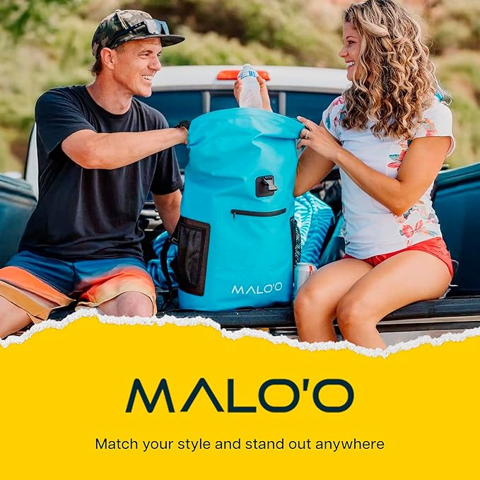 Malo’o Pro Adventure Insulated Backpack Cooler, Leakproof Soft Cooler Backpack for Camping, Fishing, Hiking, Kayaking, Beach