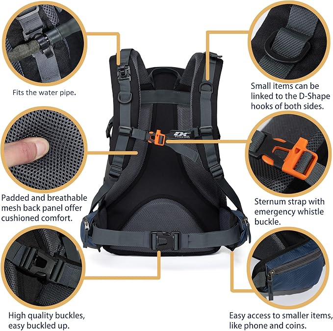 Diamond Candy Waterproof Hiking Backpack for Men and Women, Lightweight Day Pack for Travel Camping | Waterproof, Lightweight, for Travel Camping