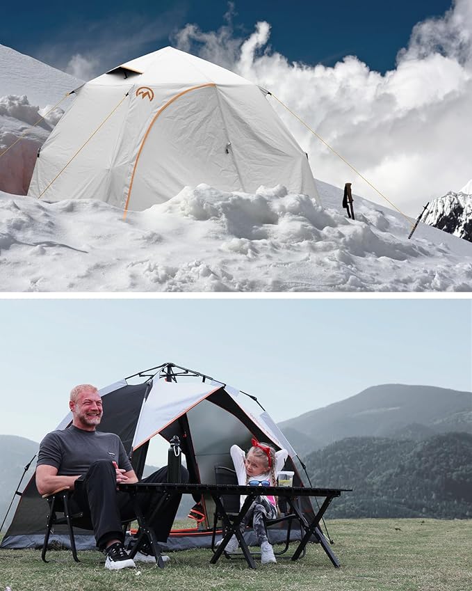 OutdoorMaster 2 Person Camping Tent, 3 Seasons Lightweight Backpacking Canopy, Waterproof and Weatherproof Sun Shelter, Double Layer Outdoor Cabana for Camping, Hiking and Mountaineering