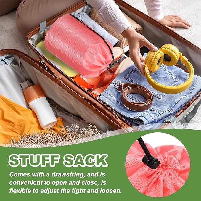 PATIKIL Stuff Sack, Waterproof Outdoor Storage Sack Portable Drawstring Dust Flap Bags Lightweight Sleeping Bag for Camping Hiking Backpacking