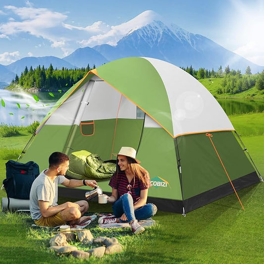 COBIZI Tents for Camping 4/6 Person Camping Tent with Rainfly and Screen, Easy Setup Lightweight Portable Waterproof Outdoor Tent with Carry Bag for Backpacking, Hiking, Family Travel