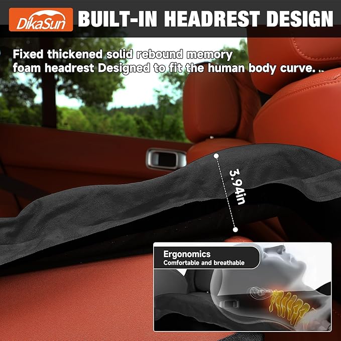 SUV Air Mattress, Self-Inflating Memory Foam Car Bed Mattress for SUV, Travel Camping Car Sleeping Pad with Storage Bag