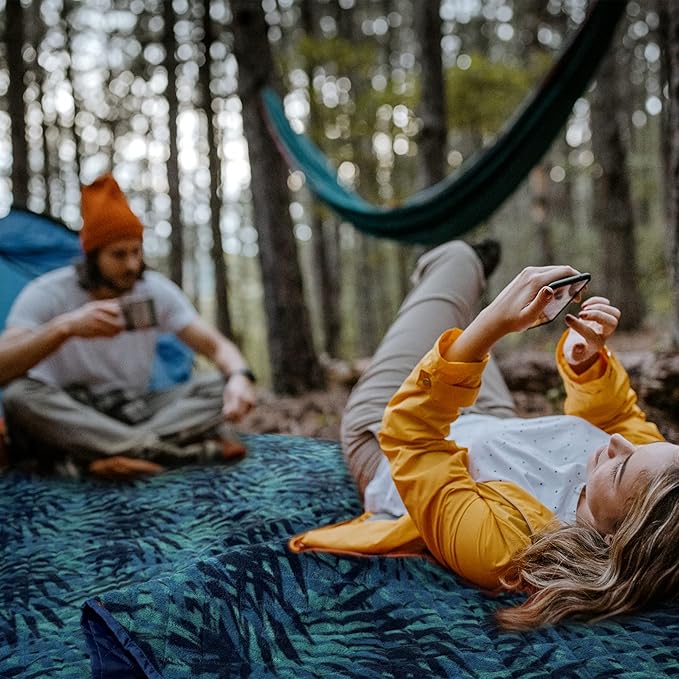 Outdoor Waterproof Blanket, Foldable Fleece Stadium Blanket for Outdoor Sports Event, Camping, Car, Pet, Picnics - Windproof, Wearable, Machine Washable 80" x 58" (Jungle)