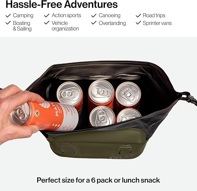 RUX 5L Cooler Cube - Our Small Cooler Bag is A Compact, Insulated Soft Cooler Perfect for Camping, Daily Carry, Or Van Life. Weatherproof, Modular, and Built to Go Anywhere.