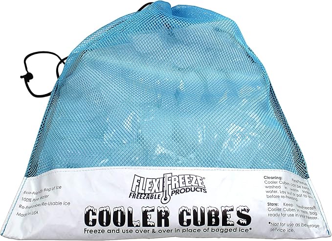 Cooler Cubes 5 lb Bag of Ice - Refreezable Reusable Ice Cubes