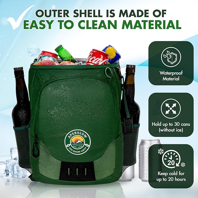 Backpack Cooler – Leakproof Cooler Bag – Waterproof Holds 24 Cans