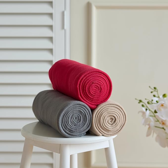 CAI TENG Fleece Throw Blankets for Couch Bulk Lightweight Warm Soft Cozy Dog Blanket 6 Pack Bulk Fleece Kids Blanket Solid for Bed Sofa Couch Office Gifts Outdoor Assorted 50 x 60 inch