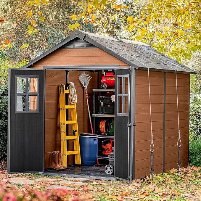 27in 8 Pack Ground Anchors with 3/16" Galvanized Cable Shed Anchor Kit, Trampoline Stakes Anchors High Wind – Ideal for Canopies, Sheds, Car Ports, Swing Sets Gazebo Greenhouse (27 in of 8 Pcs)