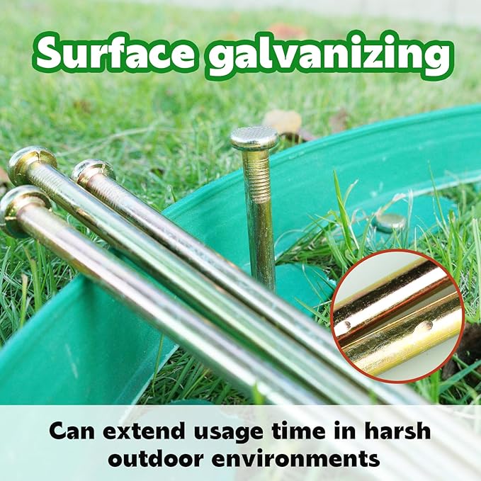 16 Inch Landscape Stakes, 45 Pack Heavy Duty Galvanized Metal Ground Anchoring Spikes for Paver Edging, Weed Barrier, Floor Covering, Artificial Turf, Camping Tent (Yellow)