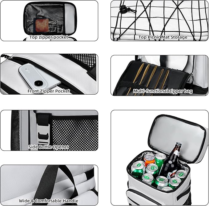 Large Waterproof Insulated Cooler Backpack for Men & Women, Leak Proof Portable Backpack for Camping, Fishing, Picnic, Travel, Hiking