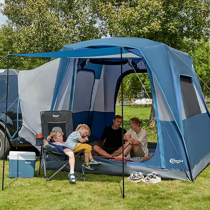 Portal 5-Person SUV Tent with Porch, 2-in-1 Car Camping Tent, Water-Resistant & Windproof, Trunk Tent for Travel & Outdoor Adventures