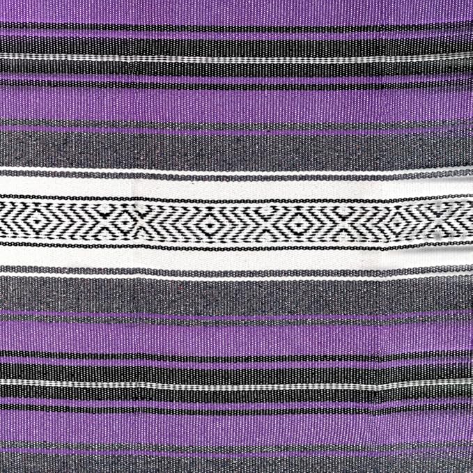 Airooglee Large Mexican Blanket - Perfect as Yoga Blanket, Outdoor Blanket, Beach Blanket, Serape Blanket, Picnic Blanket, Camping Blanket, Boho Home Décor (Purple)