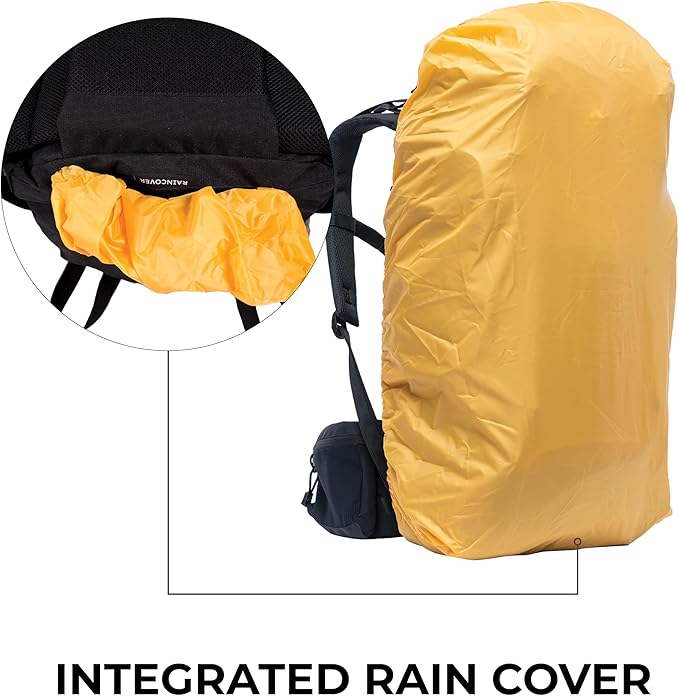 Teton 45L Scout Internal Frame Backpack for Hiking, Camping, Backpacking, Rain Cover Included, Bluejay