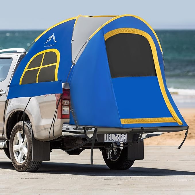 Pickup Truck Tent, Waterproof PU2000mm Double Layer for FT Truck Bed, Portable Bed Tent for Camping