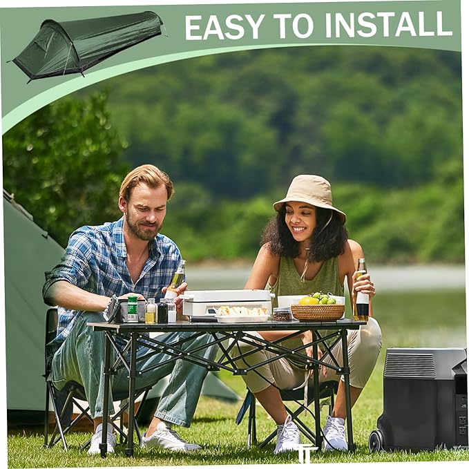 One Man Tent, Breathable 1 Person Tent with Fine Mesh, Portable Backpacking Tents with Carry Bag Ultralight & Waterproof for Hiking Camping Mountaineering Fishing Travel Sporting_Goods..