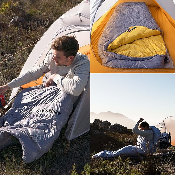 Naturehike CW700[2025 Upgrade] Ultralight Down Sleeping Bag [ -26.2°C~-1.7°C,1074g] All Season Camping Sleeping Bags for Cold Weather Adults Backpacking,Hunting and Campers with Storage Bag
