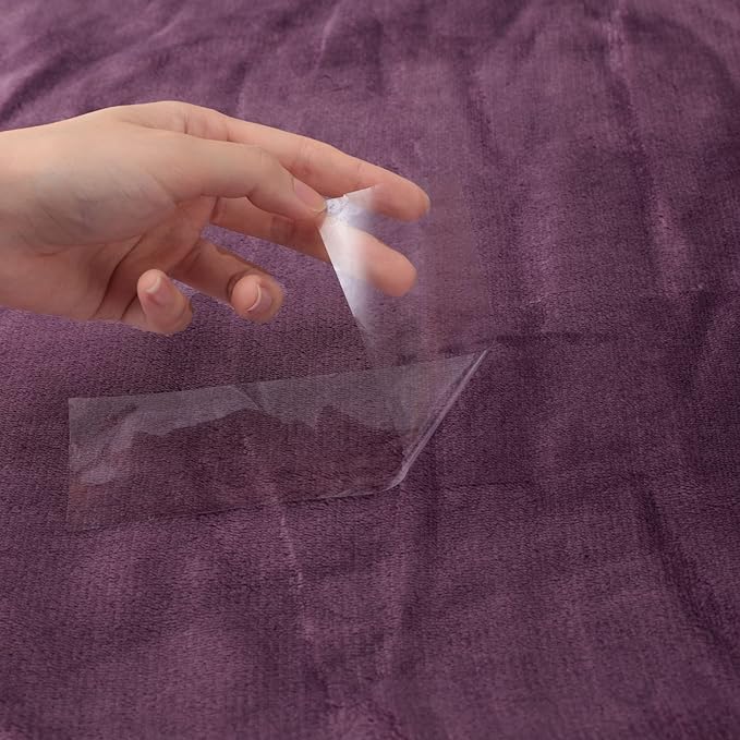 NANPIPER King Size Sherpa Blanket, Soft Fleece Throw for Bed, Reversible Thick Fuzzy Blanket for Winter (Cassis Purple, 90x108 inches)