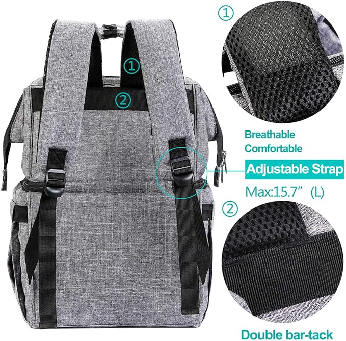 AmHoo Insulated Lunch Box Cooler Backpack Waterproof Leak-Proof Lunch Bag Tote for Men Women Hiking Beach Picnic Trip with Strongest YKK Zipper Black