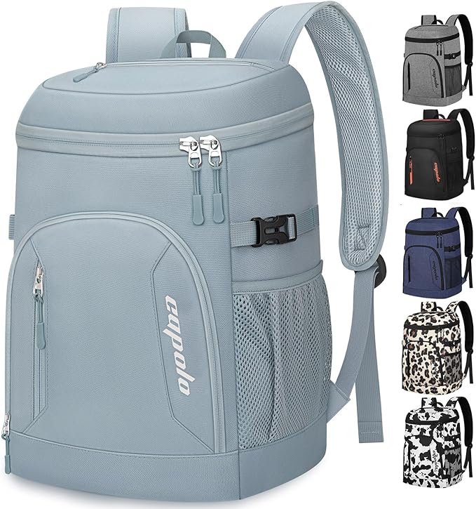 Capolo Cooler Backpack for Men Women Insulated Backpack Cooler Leak Proof Thermal Bag Beverage Soft Cooler Bag Lunch Backpack for Camping 30/45 Cans