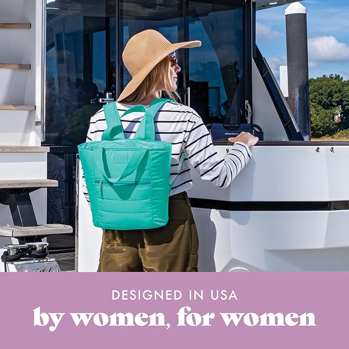 Fit & Fresh Carefree Cooler Collection – Insulated, Leakproof, Water-Resistant Tote & Mini Sling Bag for Summer Pool & Travel