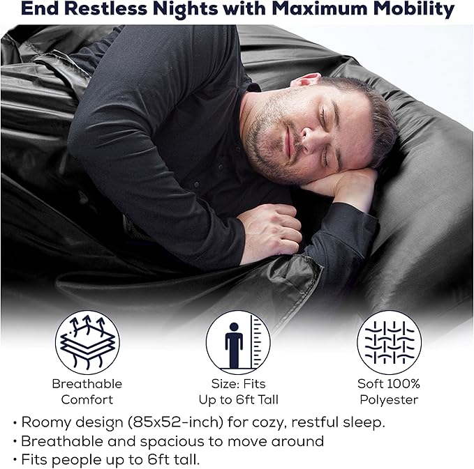 Silky Sleeping Bag Liner Cold/Warm Weather–XL Travel Sheets for Hotel 85"×52"– Lightweight Sleep Sack with Zipper & Pillow Pocket-100% Polyester Adult Sleep Sack - Hotel Sleeping Bag.