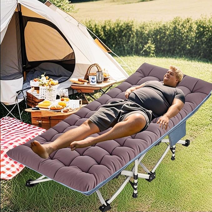 2 Pack Extra Large Cot 32" Wide Camping Cot with Mattress Comfortable Sleeping cots for Adults with Carry Bag XXL Cots for Camping Bed Folding Cot Heavy Duty for Home Outdoor Indoor