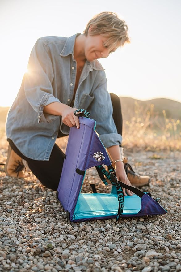 Crazy Creek Original Chair Perfect for Stadium Seats, Camping, Hiking & More, Comfort on All Terrains, Adjustable Straps, Lightweight Design, Water-Resistant Mint