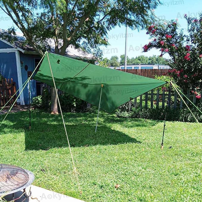 Tent Poles,Adjustable Portable Tent Poles-74.8" Sturdy and Durable Rustproof Thickened Iron Tent Stakes for Camping,Hiking,Van Awnings,Beach Awning Tent Accessory with Storage Bag-2 Pack (Black)