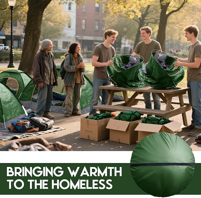 15/10/5 Pack Camping Tents for Homeless Bulk 2 Person Pop up Homeless Backpacking Supplies Adult Waterproof Instant Easy Setup Tent for Hiking Outdoor Travel Camping Donation