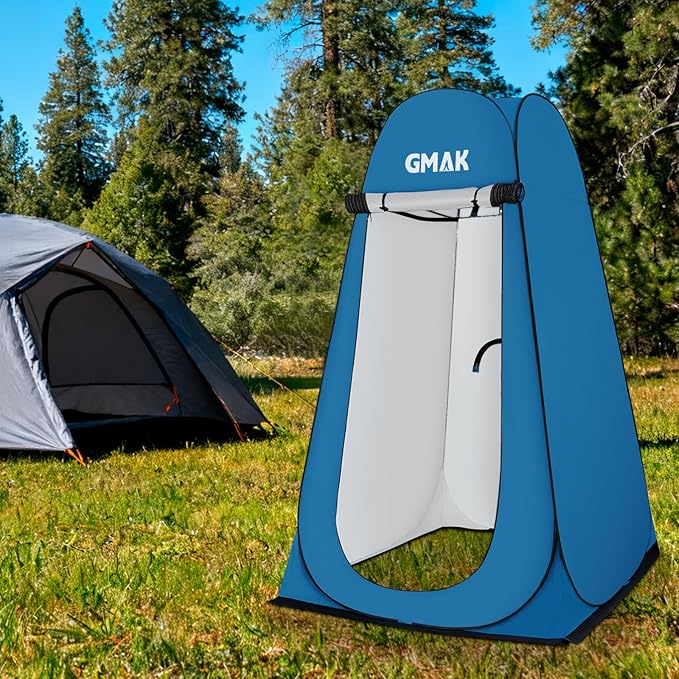 GMAK Pop Up Privacy Shower Tent, Portable Pop Up Beach Dressing Changing Room UV/Rain Outdoor Privacy Shelter Camping Tents, Shower Room Toilet Shelters for Outdoor Hiking Beach Picnic Fishing, Blue