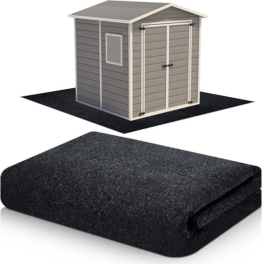 Haull Shed Floor Mat 8.2 x 8.2 ft Outdoor Waterproof Nonslip Durable Storage Sheds Protector Rug for Carport Patio Garage Garden Spring Summer Outdoor, Storage Shed Not Included