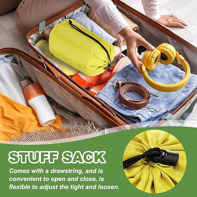 PATIKIL Stuff Sack, Waterproof Outdoor Storage Sack Portable Drawstring Dust Flap Bags Lightweight Sleeping Bag for Camping Hiking Travel