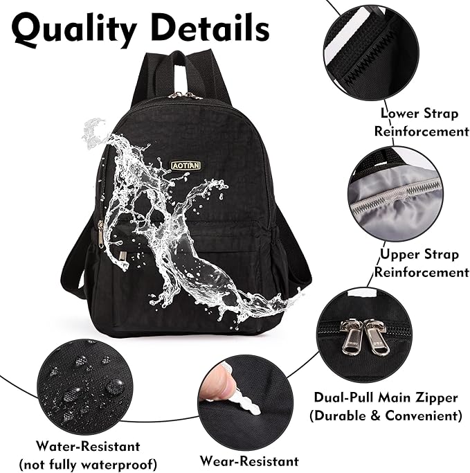 AOTIAN Lightweight Small Hiking Backpack for Women - Durable Water-Resistant Daypack for Travel, Camping & Outdoor Adventures
