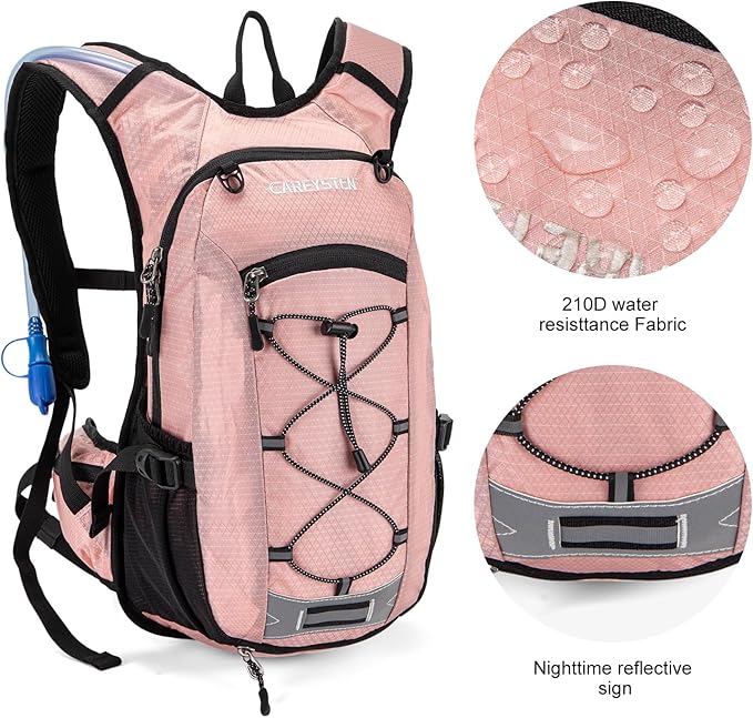 Hydration Backpack Cycling Backpack Women Running Backpack Water Backpack for Hiking Biking Backpack for Men Equipped with 2L Water Bag