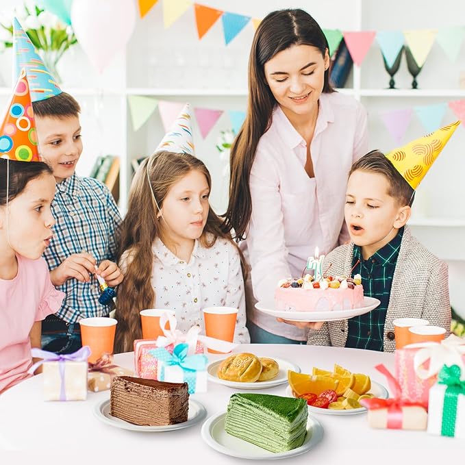 ECOLipak 6 Inch Disposable Compostable Small Paper Plates, 500 Pack Recycled Sugarcane Bagasse Biodegradable Heavy Duty Mini Dinner Appetizer Cake Dessert Plates for Party(White)