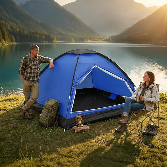 1-Person Dome Tent for Camping Waterproof Lightweight Portable Backpacking Orange/Blue/Army Green/Green