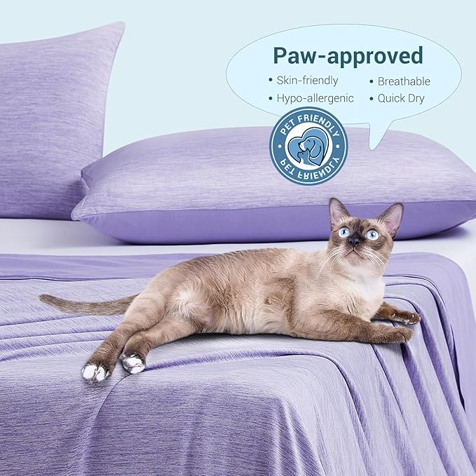 Elegear Revolutionary Cooling Blanket Twin, Absorbs Heat to Keep Body Cool for Night Sweats, Arc-Chill 3.0 Cool Fiber Q-Max>0.5 for Hot Sleepers, Lightweight Summer Cold Blankets for Sleeping, Purple