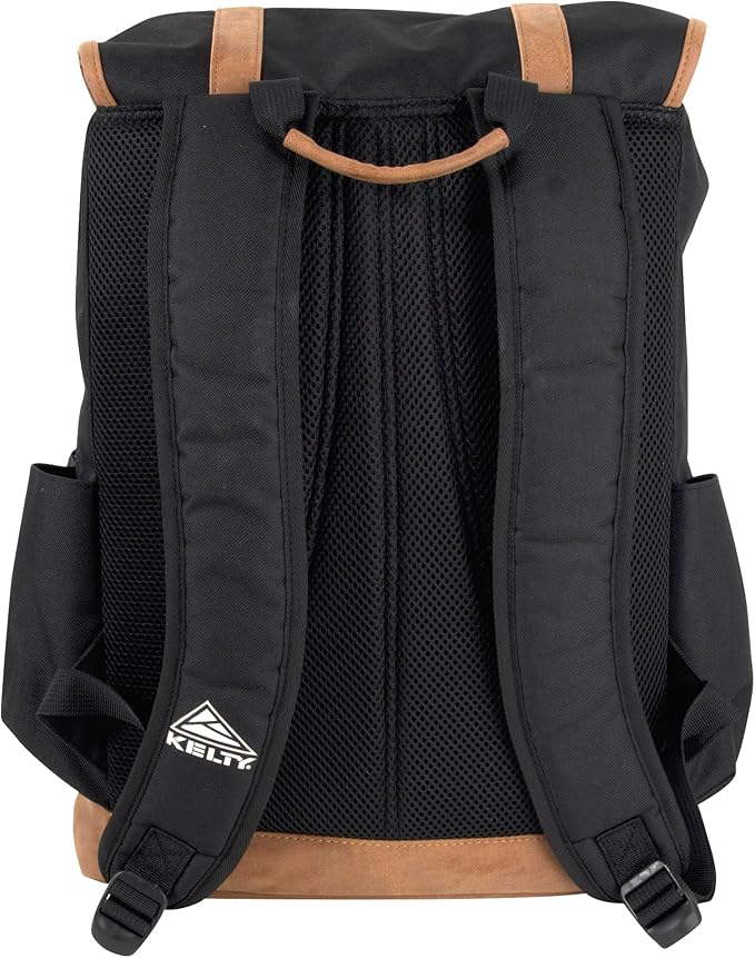 Kelty 18 Inch Laptop Travel Backpack, Drawstring Anti-Theft Backpack with Laptop Compartment, Side Pockets for Men, Women (Black Travel Rucksack)