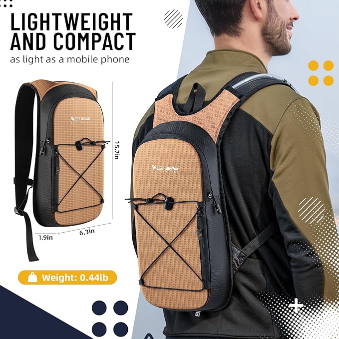 Hydration Backpack with 2L TPU Water Bladder, Lightweight Hiking Water Backpack, Running Hydration Pack for Cycling Climbing Camping Rave, Hydropack for Men Women