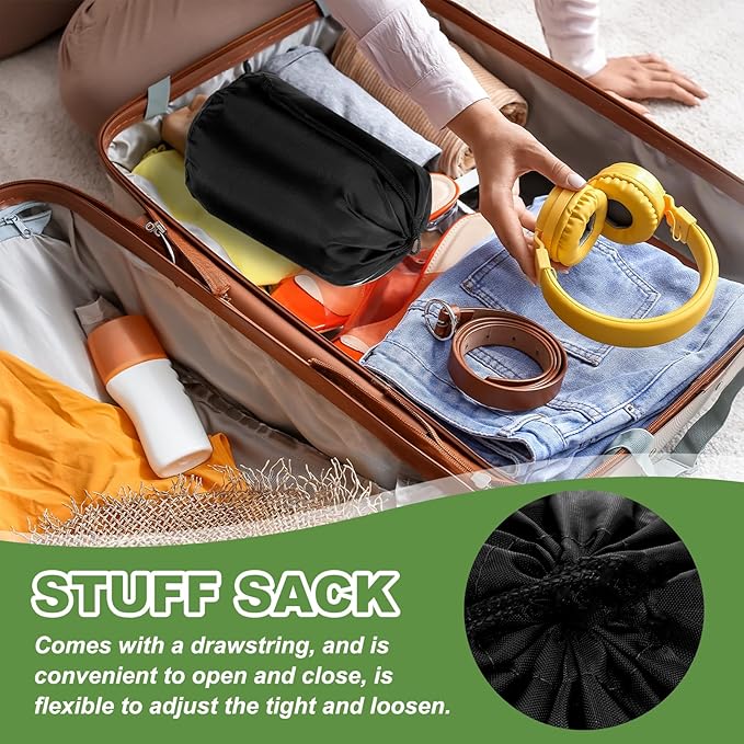 PATIKIL Stuff Sack, Waterproof Outdoor Storage Sack Portable Drawstring Dust Flap Bags Lightweight Sleeping Bag for Camping Hiking Travel