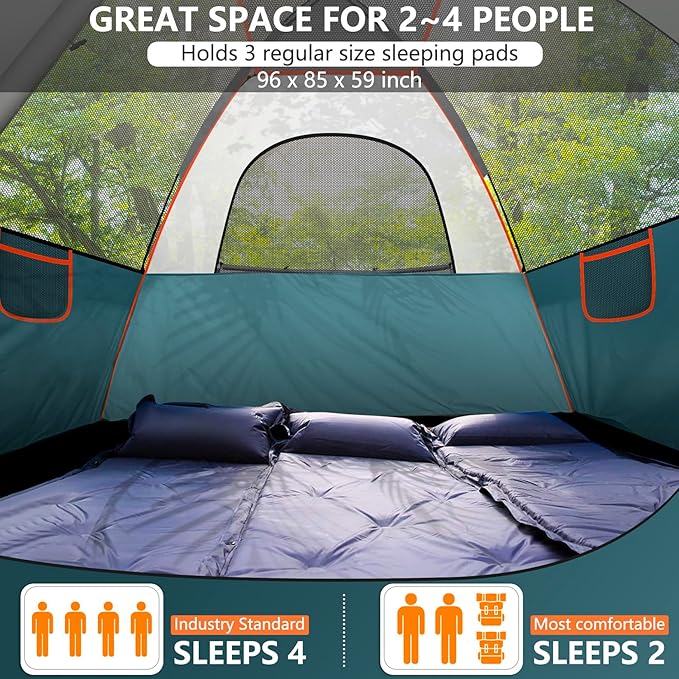COBIZI 4-6-8-10 Person Camping Tent, Spacious Family Tents for Camping Ideal, Hiking, 3500mm Waterproof Double-Layer Windproof Tent for Hiking & Backpacking