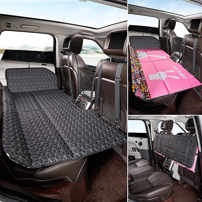 ABE Non-Inflatable Car Mattress,Double-Sided Folding Car Bed Mattress SUV,Portable SUV Mattress,Camping Mattress Back Seat,Travel Camping Mattress for Sleeping (Amy Bunny)