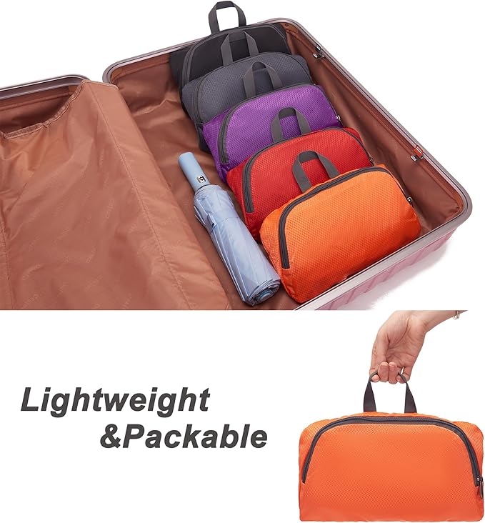 YZAOLL 30L Hiking Backpack Lightweight Day Packs, Packable Backpack for Women Men Travel Camping Vacation,Orange