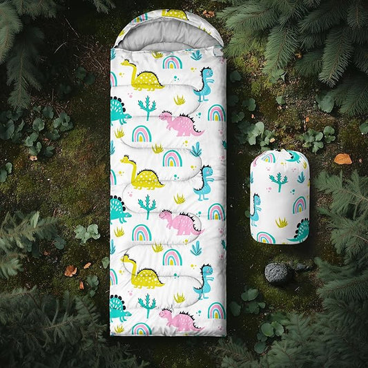 AILONEN Boys Sleeping Bag for Camping,Nautical Anchor,Lightweight & Waterproof,3 Season Warm & Cool Weather,Navy Blue Sleeping Bags for Kids Men Travelling,Outdoors