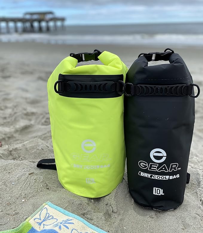 Enthusiast Gear Insulated Dry Bag Floating Cooler – 10L / 15L / 25L Roll Top, Leak Proof, Waterproof, Collapsible, with Padded Shoulder Strap - Perfect for Kayaking Fishing Beach