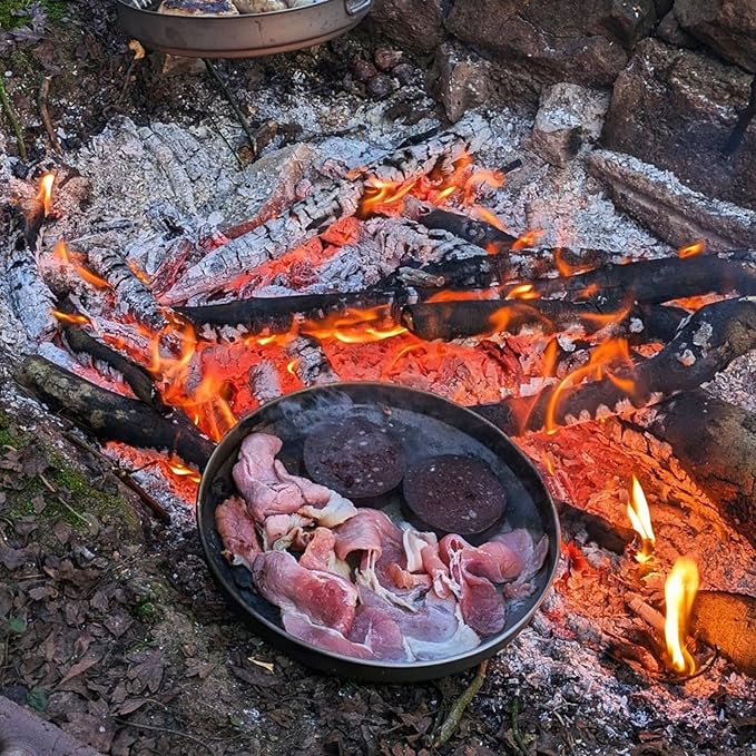 SILVERANT Titanium Trek Plate - Ultralight, Durable Camping Dish Pan Plate - Outdoor Kitchen Essential for Backpacking & Camping - 1200ml