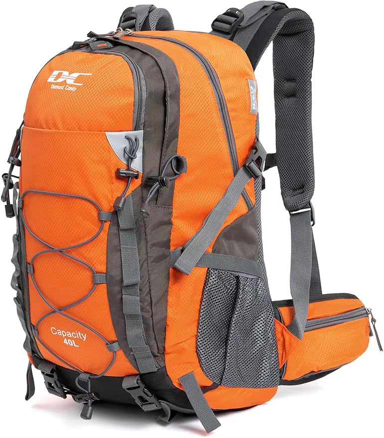 Diamond Candy Waterproof Hiking Backpack for Men and Women, Lightweight Day Pack for Travel Camping | Waterproof, Lightweight, for Travel Camping