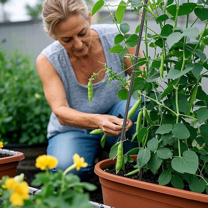 AAGUT 40" Rebar Stakes 1/2" 10 Pcs, Straight Ground Stakes Heavy Duty Landscpe Timber Spikes with Chisel Point End for Cement, Concrete Form, Plant Support, Black